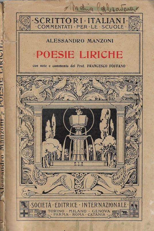Poesie liriche - Alessandro Manzoni - copertina