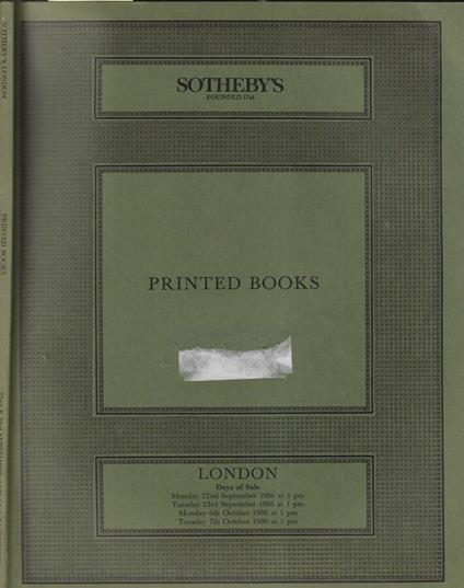 Printed books - copertina