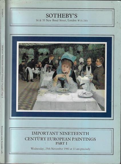 Catalogue of important nineteenth century european paintings part I - copertina