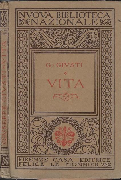 Vita - Giuseppe Giusti - copertina
