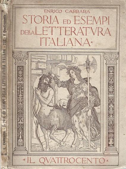Storie ed esempi della letteratura italiana - Enrico Carrara - copertina