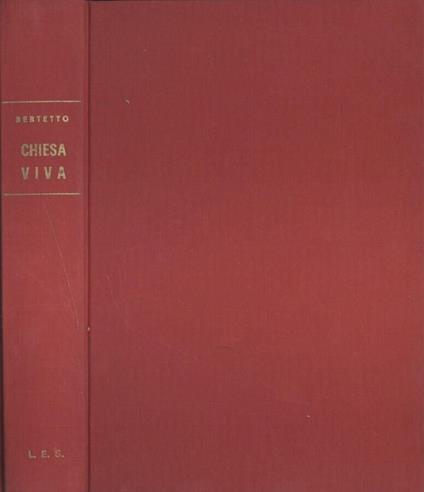Chiesa viva - Domenico Bertetto - copertina