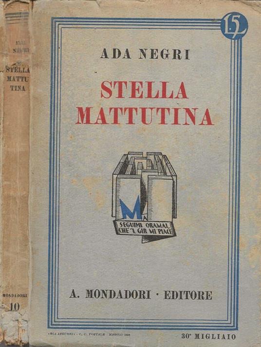 Stella mattutina - Ada Negri - copertina