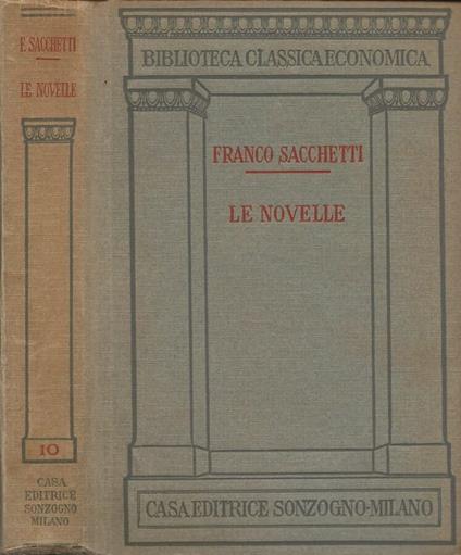 Le Novelle - Franco Sacchetti - copertina