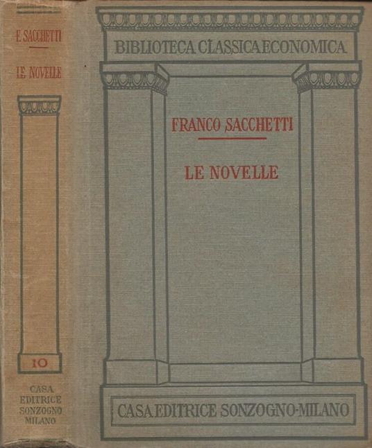 Le Novelle - Franco Sacchetti - copertina