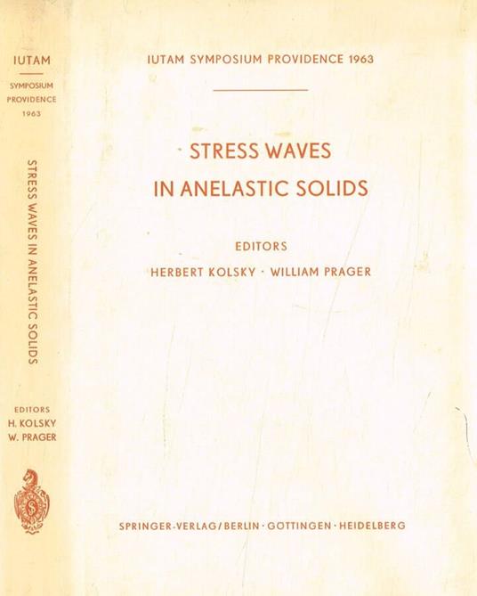 Stress waves in anelastic solids - copertina