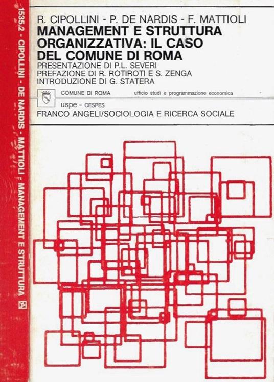 Management e struttura organizzativa: il caso del Comune di Roma - copertina