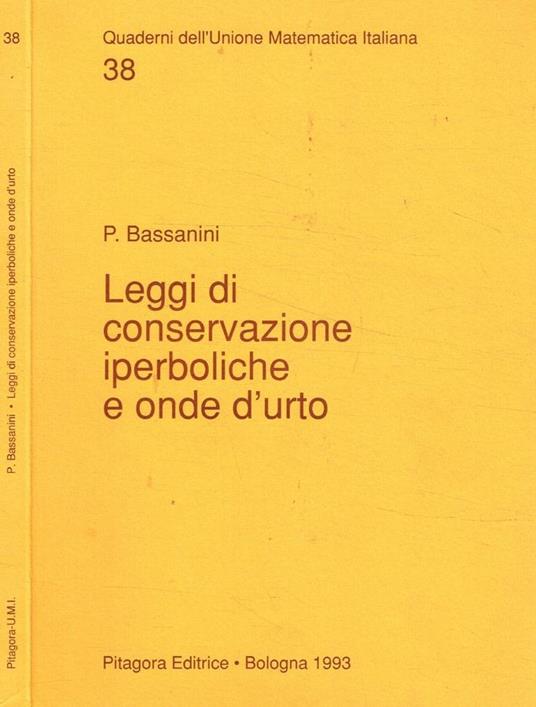 Leggi di conservazione iperboliche e onde d'urto - P. Bassanini - copertina