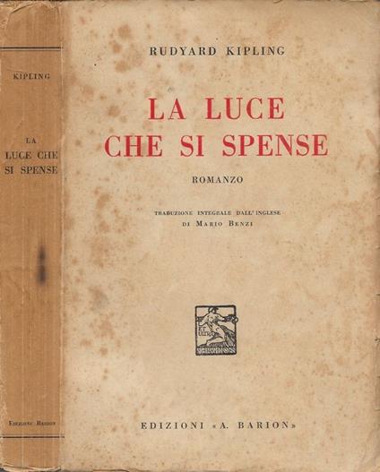 La luce che si spense - Rudyard Kipling - copertina