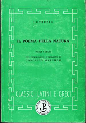 il poema della natura - Tito Lucrezio Caro - copertina