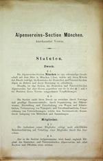 Alpenvereins-Section München: Statuten