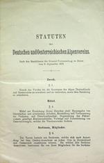 Statuten des Deutschen und Oesterreichischen Alpenvereins. Nach den Beschlüssen der General Versammlung zu Bozen vom 9. September 1876