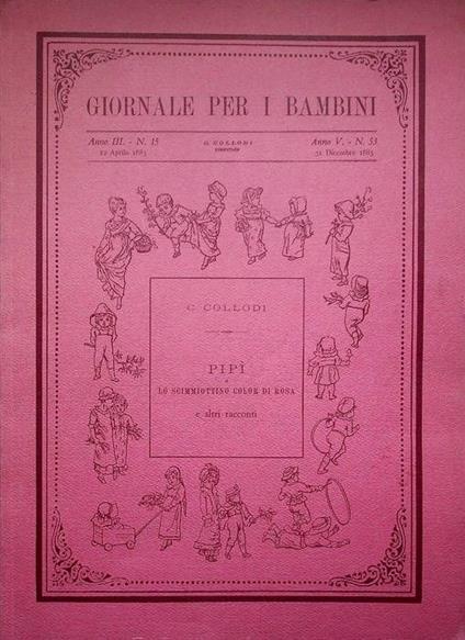 Pipì o, Lo scimmiottino color di rosa e altri racconti: dal "Giornale per i bambini" - Carlo Collodi - copertina