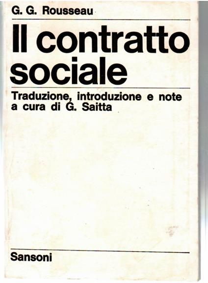 Il Contratto Sociale - Jean-Jacques Waltz - copertina