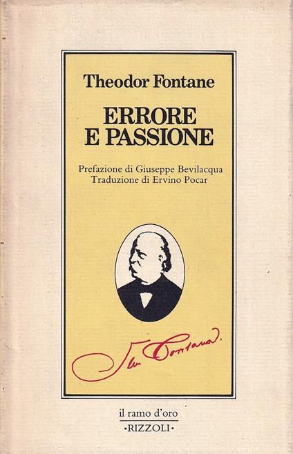 Errore e passione - Theodor Fontane - copertina