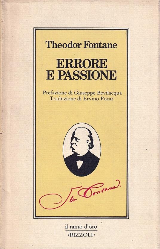 Errore e passione - Theodor Fontane - copertina