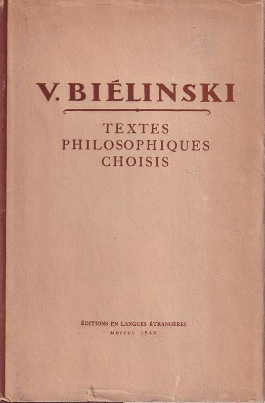Textes philosophiques choisis - copertina
