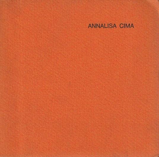 Annalisa Cima - Alberto Sartoris - copertina