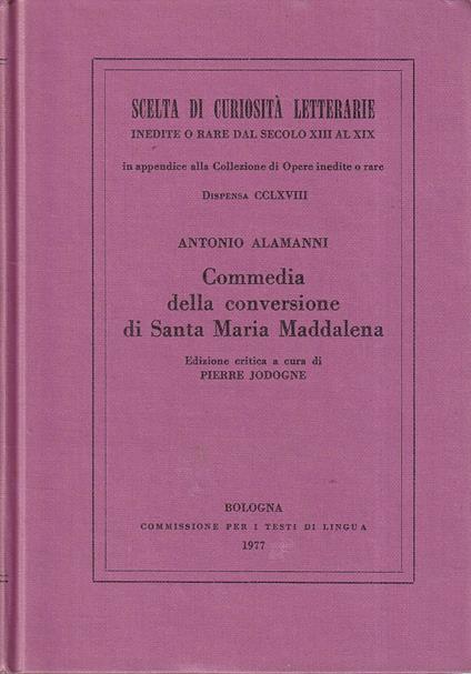Commedia della conversione di Santa Maria Maddalena - copertina