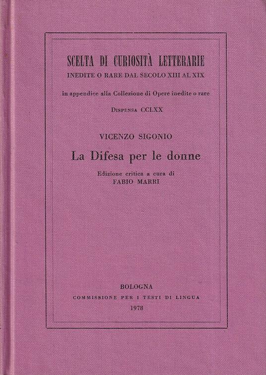 La Difesa per le donne - copertina