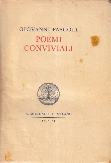 Poemi conviviali - Giovanni Pascoli - copertina