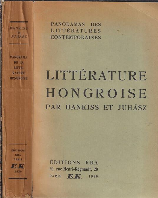 Litterature hongroise - copertina