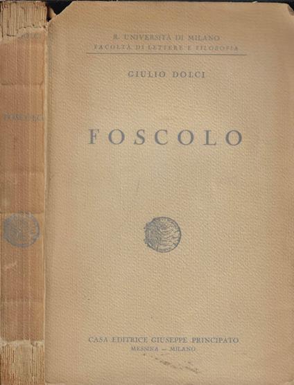 Foscolo - copertina
