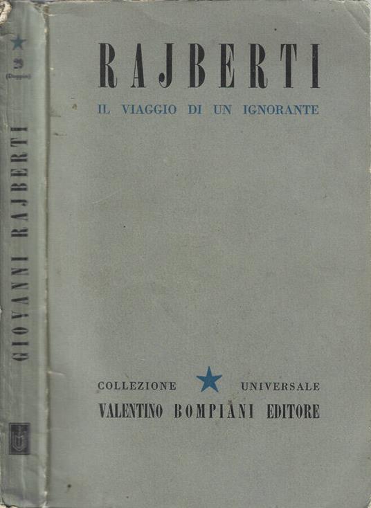 Il viaggio di un ignorante - Giovanni Rajberti - copertina