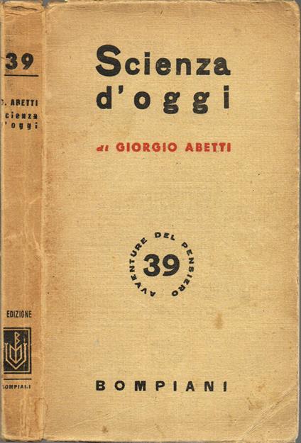 Scienza d'oggi - Giorgio Abetti - copertina