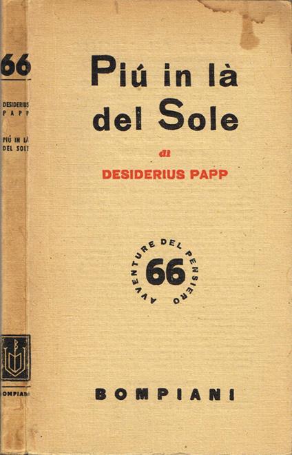 Più in là del Sole - Desiderius Papp - copertina