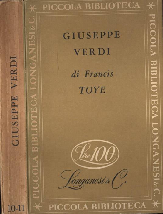 Giuseppe Verdi - Francis Toye - copertina