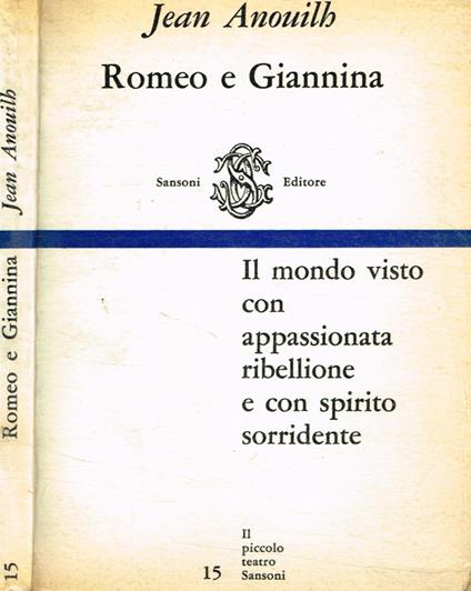 Romeo e Giannina - Jean Anouilh - copertina