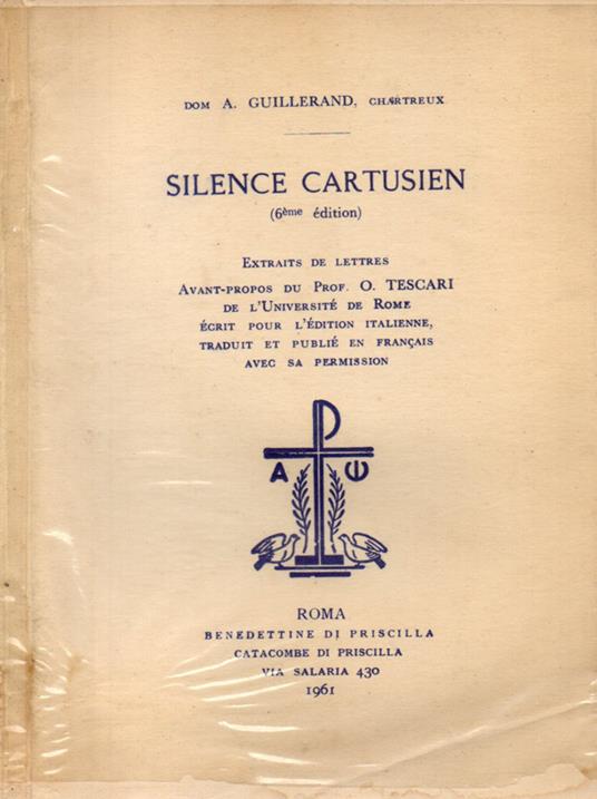 Silence Cartusien - copertina