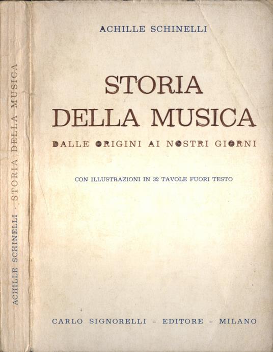 Storia della musica - Achille Schinelli - copertina