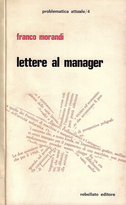 Lettere al manager - Franco Morandi - copertina
