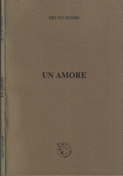 Un amore - Bruno Rombi - copertina