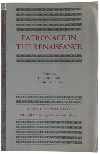 Patronage In The Renaissance - copertina