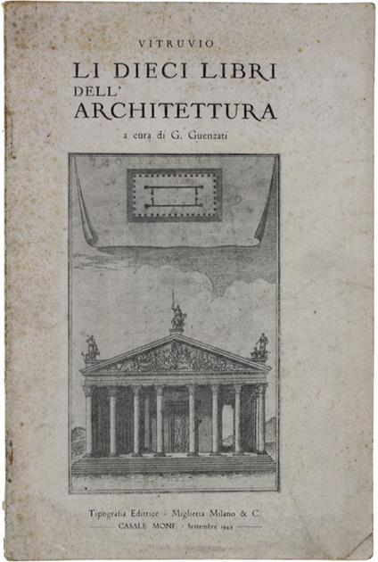 Li Dieci Libri Dell'Architettura. A Cura Di G.Guenzati - copertina