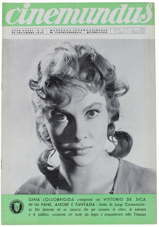 Cinemundus N.9 / 1950: Gina Lollobrigida In Pane Amore E Fantasia - copertina
