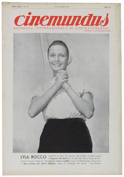 Cinemundus N. 10 / 1952: Lyla Rocco - copertina
