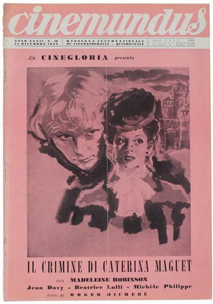 Cinemundus N. 10 / 1953: Il Crimine Di Caterina Maguet Con Madeleine Robinson - copertina