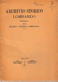 Archivio storico lombardo. Giornale della società storica lombarda - copertina