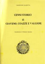 Cenni storici di Giaveno, Coazze, Valgioie