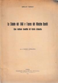 Lo statuto del 1848 e l’opera del Ministro Borelli con lettere inedite di Carlo Alberto - Emilio Costa - copertina