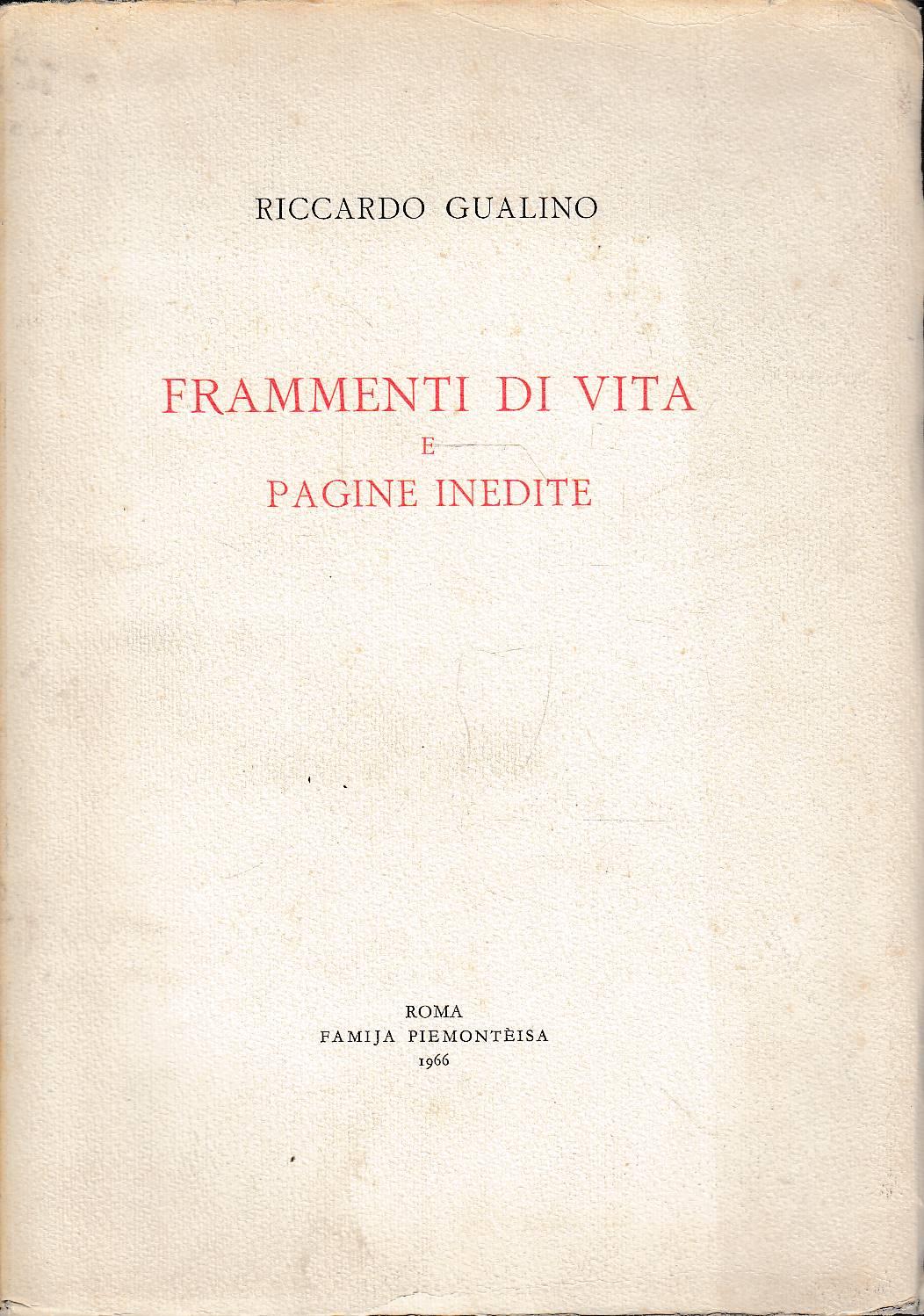 Frammenti di vita e pagine inedite