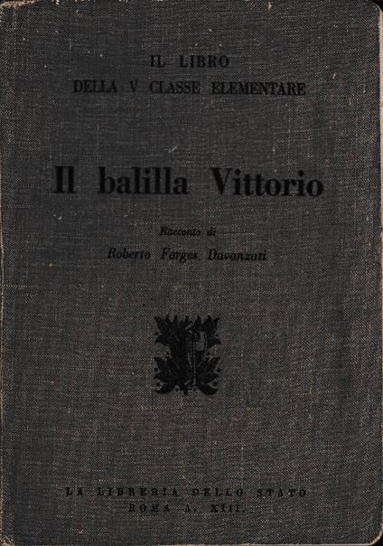 Il balilla Vittorio - copertina