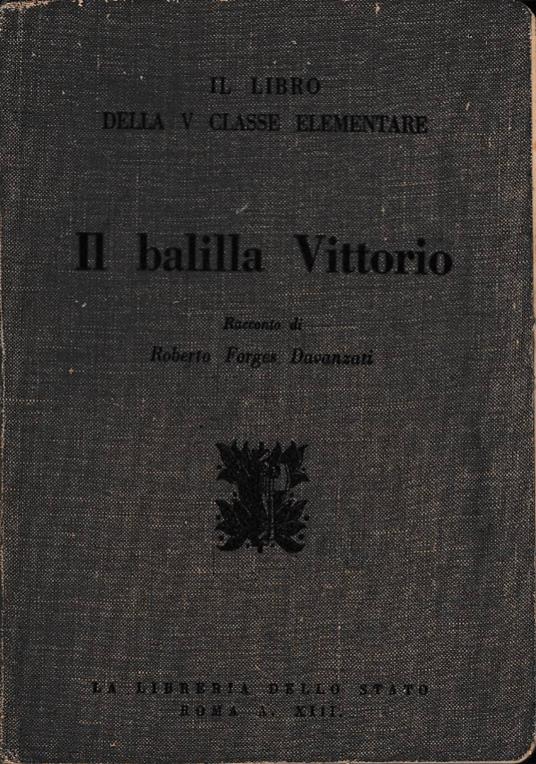 Il balilla Vittorio - copertina