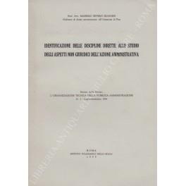 Identificazione delle discipline dirette allo studio degli aspetti non giuridici dell'azione amministrativa - copertina