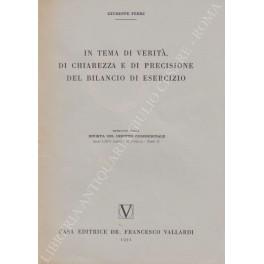 In tema di verità, di chiarezza e di precisione del bilancio di esercizio - Giuseppe Ferri - copertina