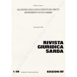 Alla ricerca della lingua perduta del diritto (divertimento un poco amaro) - Franco Ledda - copertina